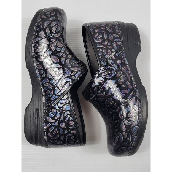 Dansko Pro XP Womens 40 9.5/10 Black Night Rose Comfort Nurse Clogs 3912960202 - Picture 5 of 11